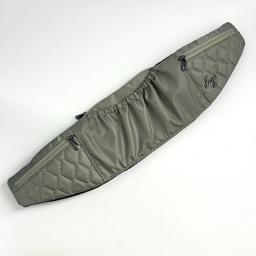 Lug Skedaddle Sage Green Adjustable Strap Travel Quilt Waist Fanny Pack Belt Bag